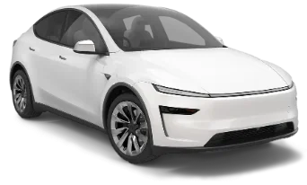 Tesla Model Y 白色電動休旅車展示圖｜禾格租車