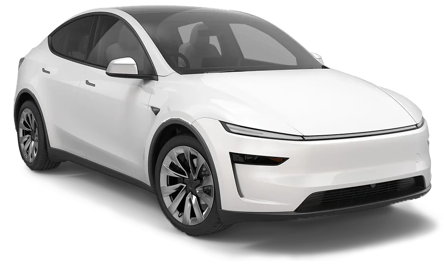 Tesla Model Y 白色電動休旅車展示圖｜禾格租車